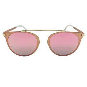 7039 | Pink Mirror Circle Sunglasses